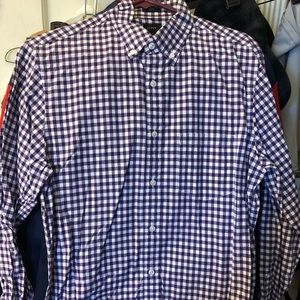 J. Crew Men’s Shirt Button Down Medium Purple Check Slim fit.